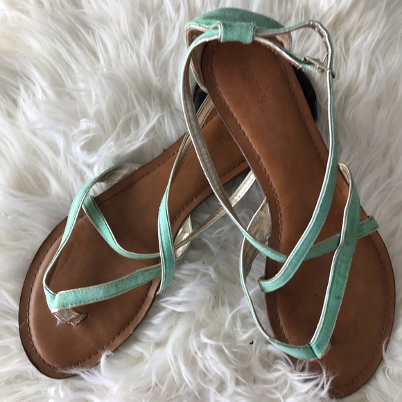 Merona Shoes - MERONA light green suede sandal